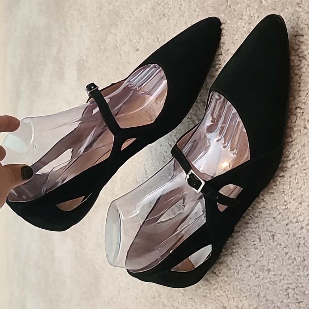 Corso Como Mystic Mary Jane Flat Black Suede Size 10M
